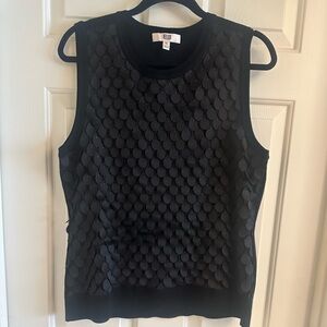 Etcetera Black embellished sleeveless sweater . NWOT perfect for holiday layers